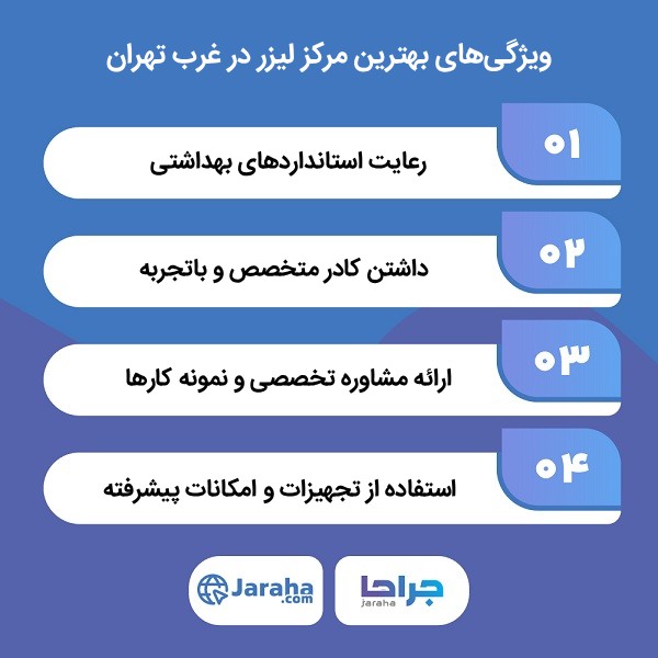 معیارهای انتخاب بهترین مرکز لیزر در غرب تهران از نظر وبسایت جراحا