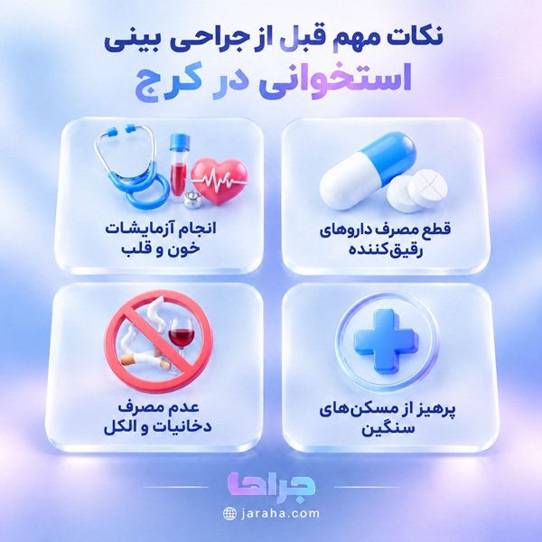 نکات مهم قبل از جراحی بینی استخوانی در کرج