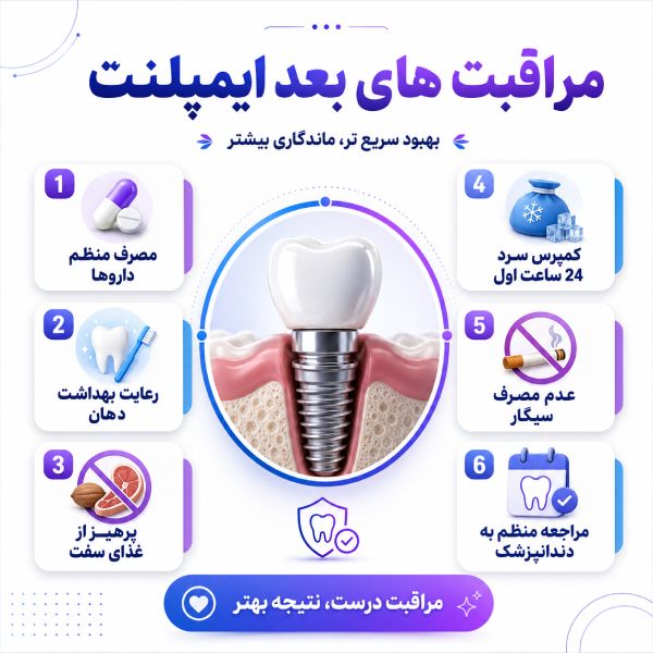 مراقبت های بعد ایمپلنت