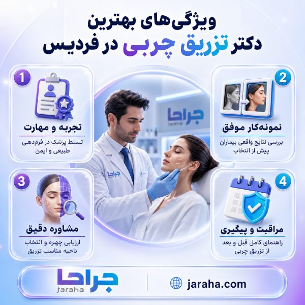 ویژگی بهترین دکتر تزریق چربی در فردیس