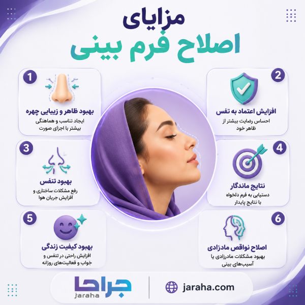مزایای اصلاح فرم بینی