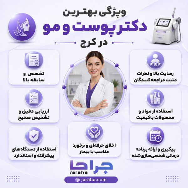 ویژگی بهترین دکتر پوست و مو در کرج