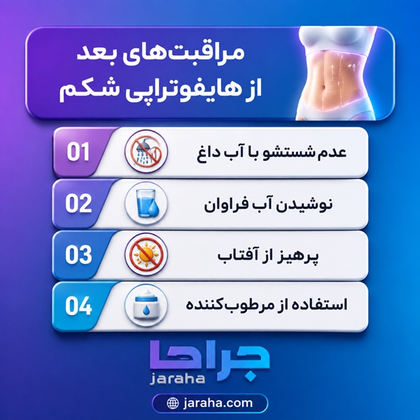 مراقبت های بعد از هایفوتراپی شکم