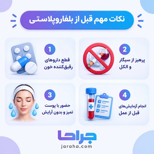 نکات مهم قبل از بلفاروپلاستی